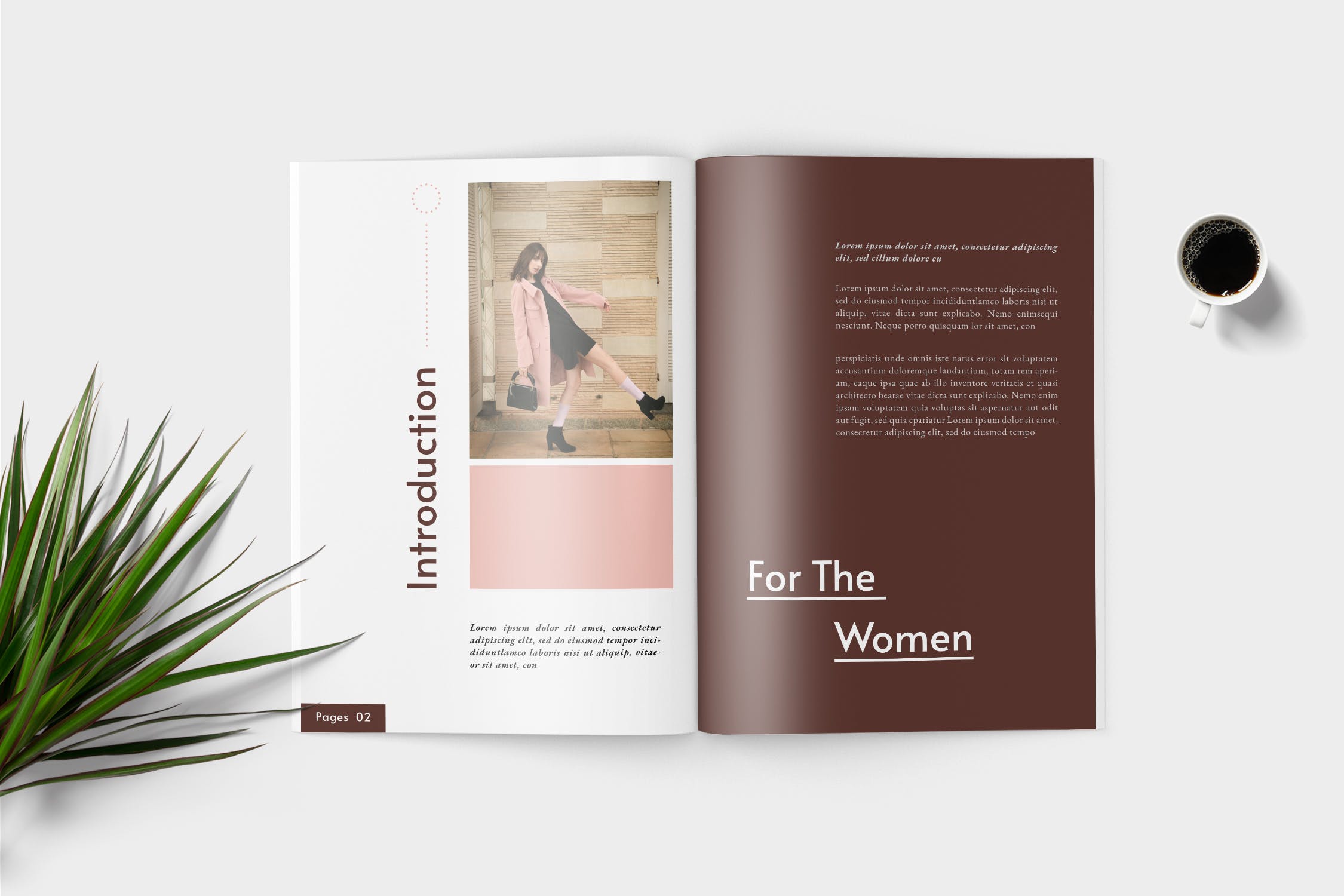 时装产品素材库精选目录设计模板 Elana Fashion Lookbook Catalogue插图(2)