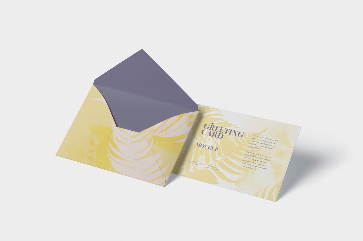 高端企业信封&贺卡设计图非凡图库精选 Greeting Card Mockup with Envelope – A6 Size插图(2)