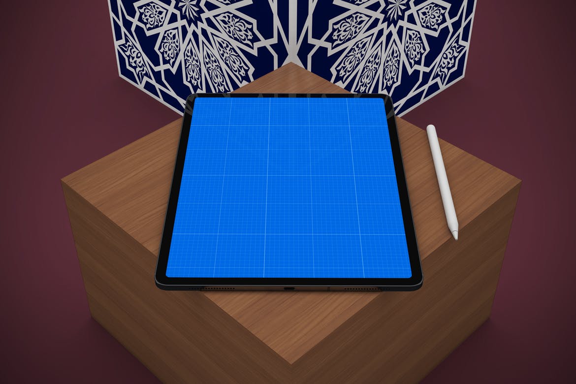 iPad Pro平板电脑UI设计图多角度演示16图库精选样机模板 Arabic iPad Pro Mockup插图(11)