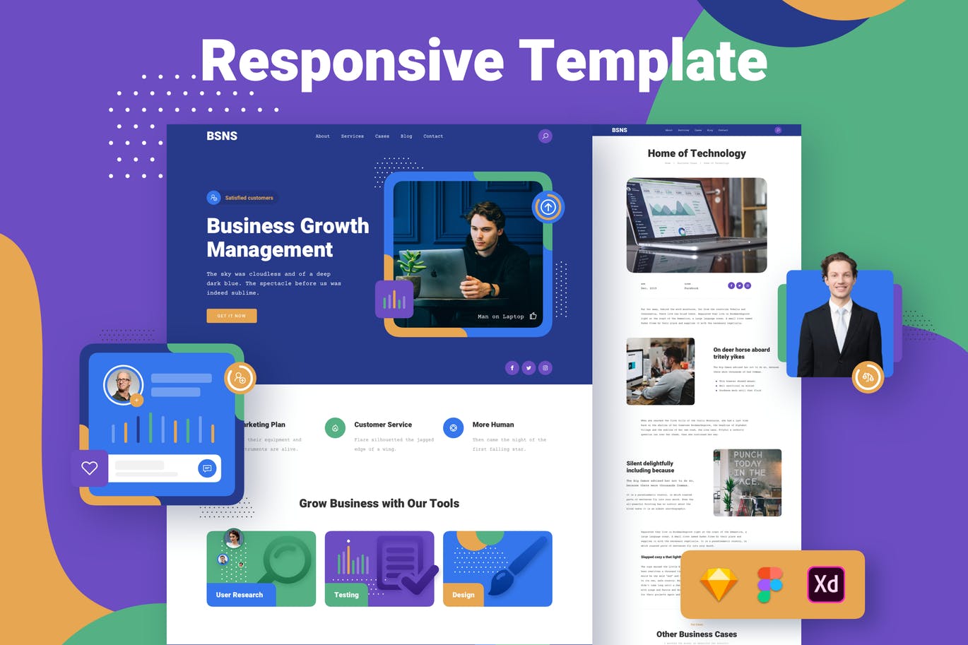 企业品牌官网响应式网页设计16设计网精选模板 Corporate Business Responsive Template插图