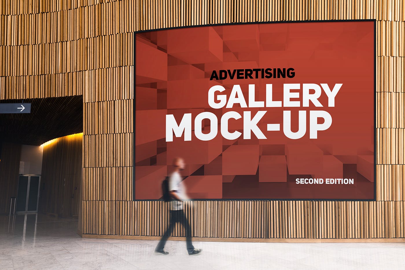 展厅画廊巨幅海报设计图样机普贤居精选模板v3 Gallery Poster Mockup v.3插图(8)