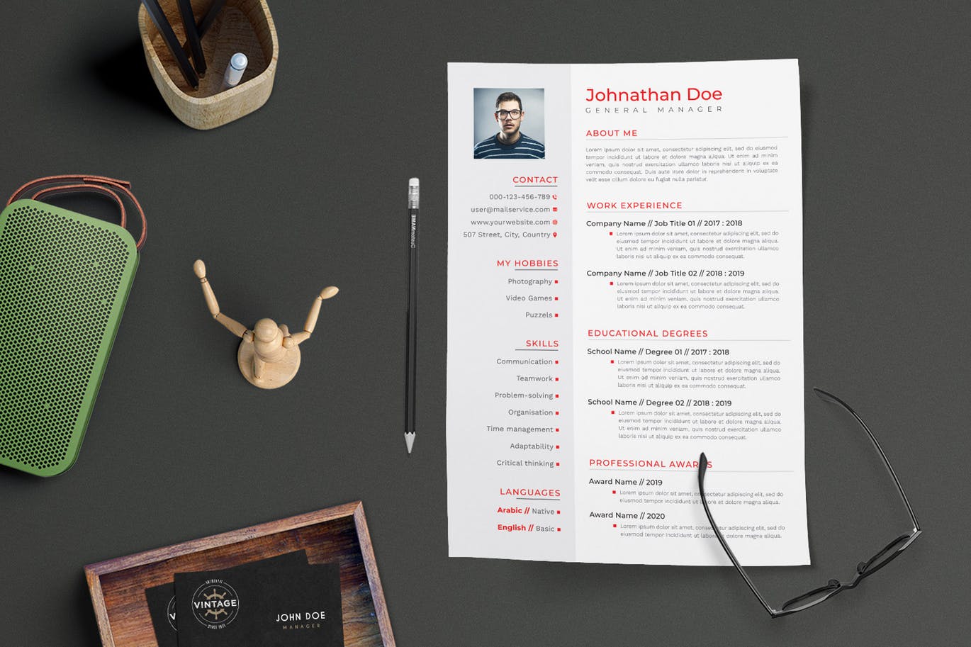 项目管理经理个人电子16设计网精选简历模板 CV Resume插图(2)