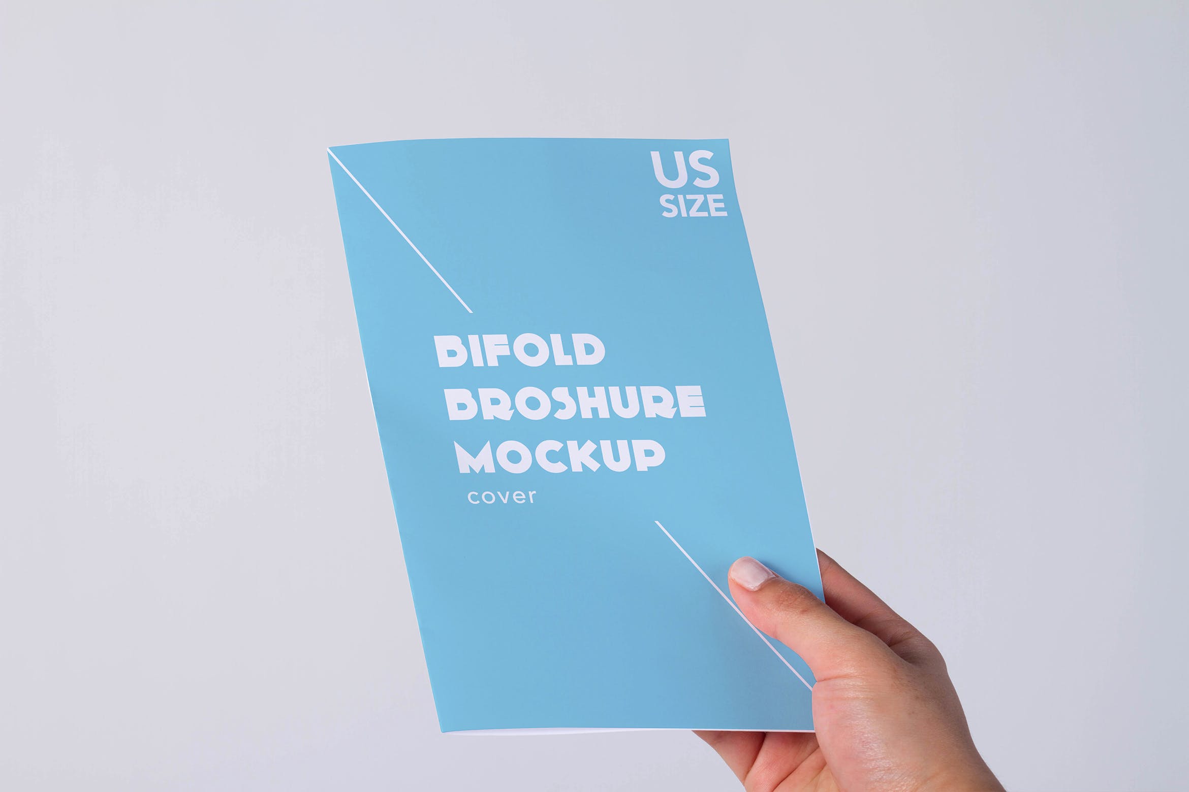 美国信纸规格传单样机16设计网精选模板 Bifold US letter Mock Up插图