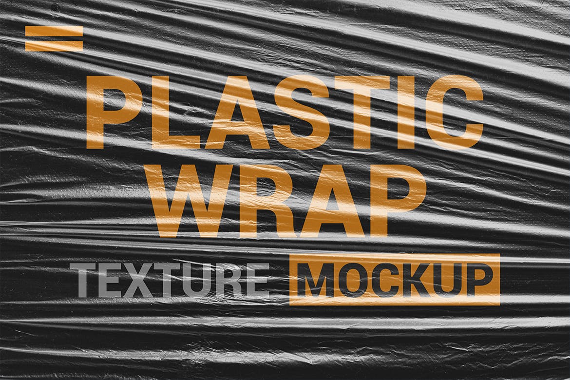 透明塑料包装纹理效果一键套用PSD模板 Transparent Plastic Wrap Texture Mockup插图(3)