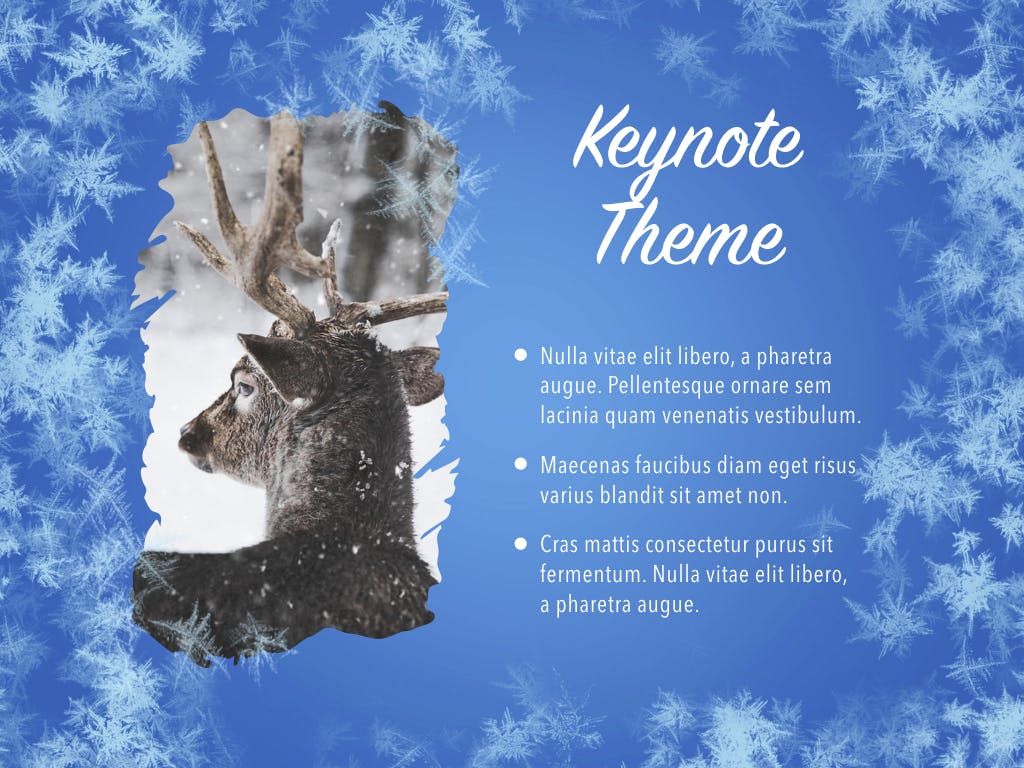 冬天雪花背景非凡图库精选Keynote模板下载 Hello Winter Keynote Template插图(9)