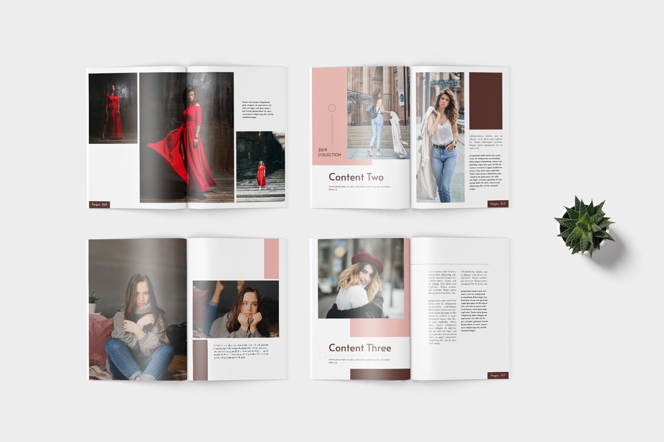 时装产品普贤居精选目录设计模板 Elana Fashion Lookbook Catalogue插图(3)