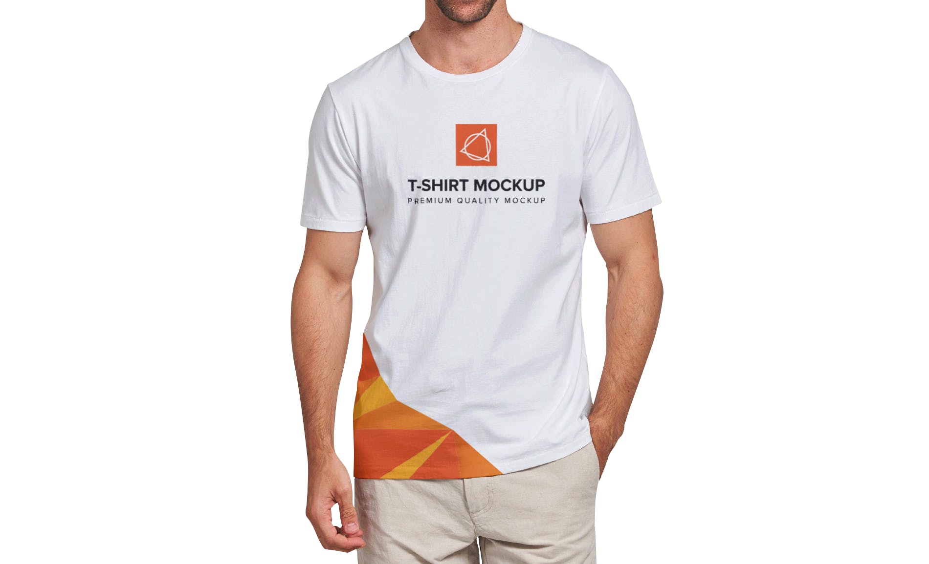 男士T恤印花设计效果图样机16设计网精选v03 T-shirt Mockup Vol 03插图(4)