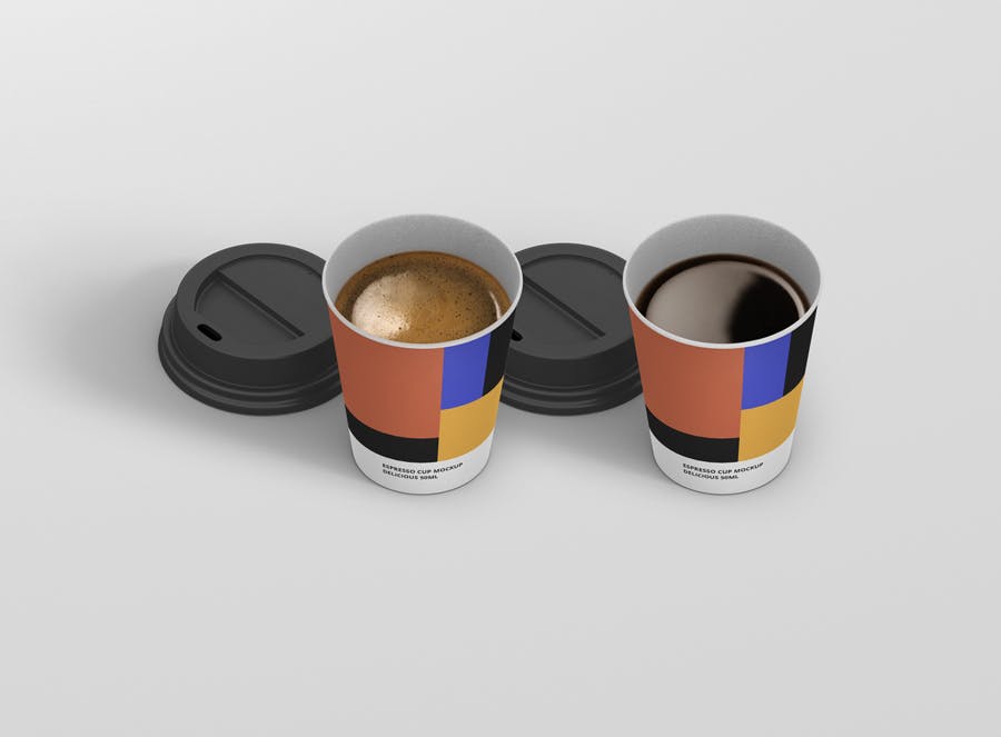 浓缩咖啡杯一次性纸杯16图库精选 Espresso Coffee Cup Mockup插图(11)