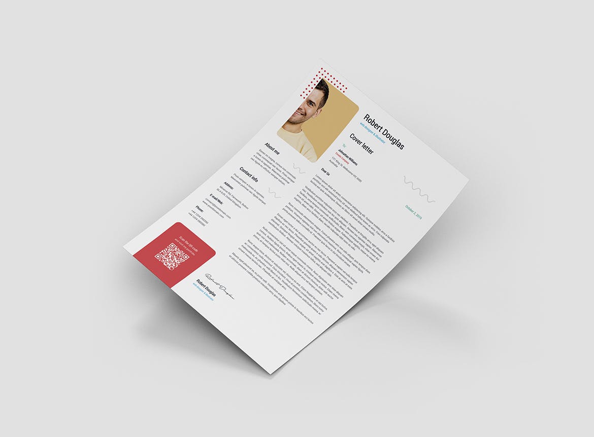 网页交互设计师素材中国精选简历模板 Flyer – Resume插图(4)