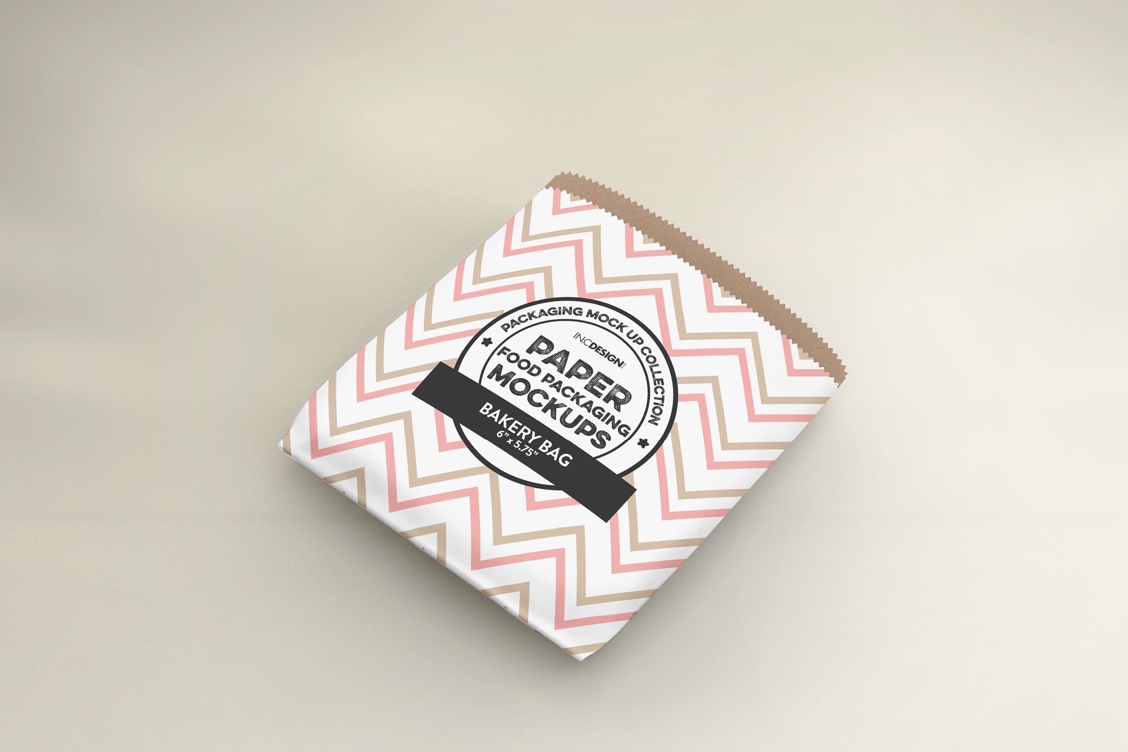 面包外带包装纸袋设计图普贤居精选 Flat Bakery Bag Packaging Mockup插图(3)