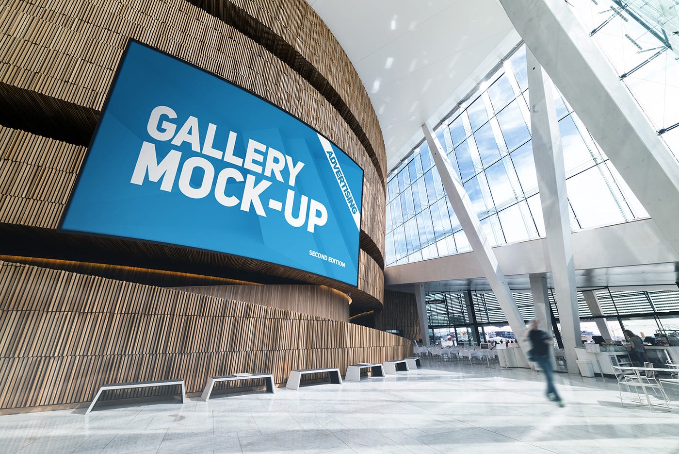 展厅画廊巨幅海报设计图样机素材中国精选模板v3 Gallery Poster Mockup v.3插图(1)