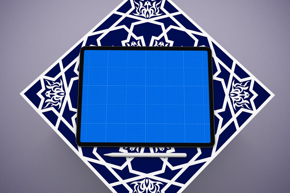 iPad Pro平板电脑UI设计图多角度演示普贤居精选样机模板 Arabic iPad Pro Mockup插图(10)