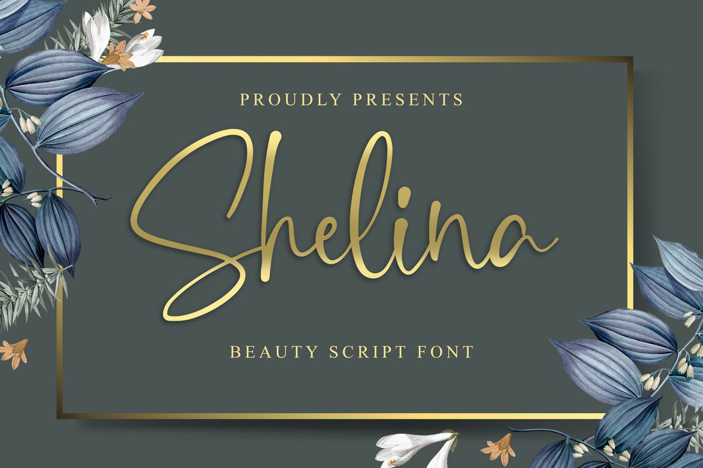 英文连笔书法字体素材库精选 Shelina Beauty Script Font插图