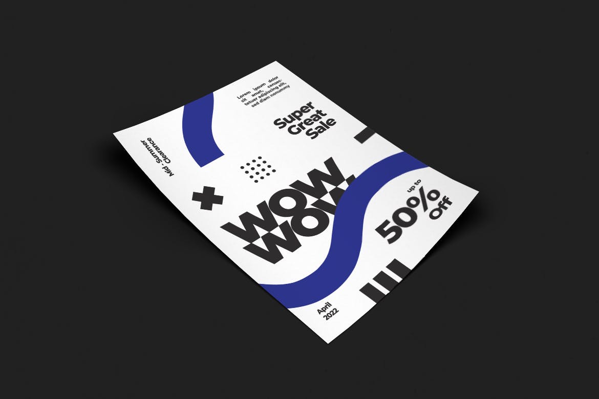 现代简约版式设计促销海报PSD素材素材库精选模板 Rodrigo Poster Design插图(1)
