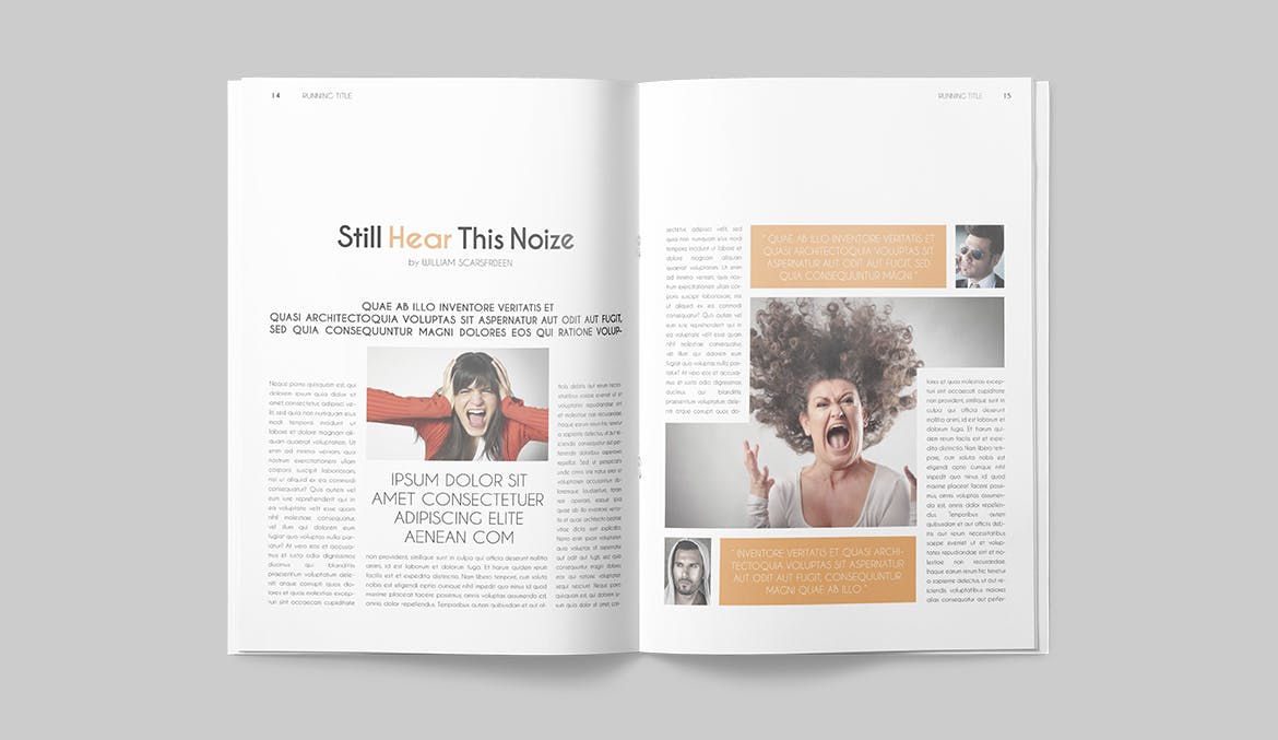 一套专业干净设计风格InDesign16设计网精选杂志模板 Magazine Template插图(7)