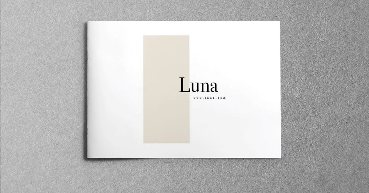 时尚企业Lookbook横版设计InDesign模板 LUNA –  A5 Landscape Lookbook template插图