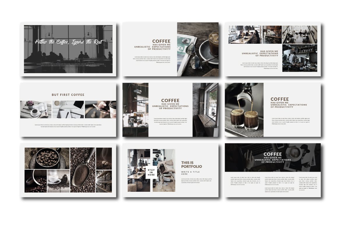 咖啡品牌/咖啡店策划方案16设计素材网精选PPT模板 Coffee | Powerpoint Template插图(2)