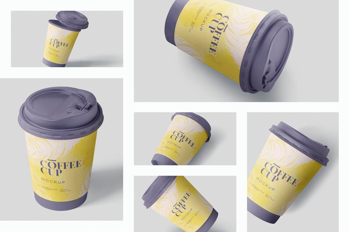 咖啡一次性纸杯设计效果图素材库精选 Coffee Cup Mockup插图(1)