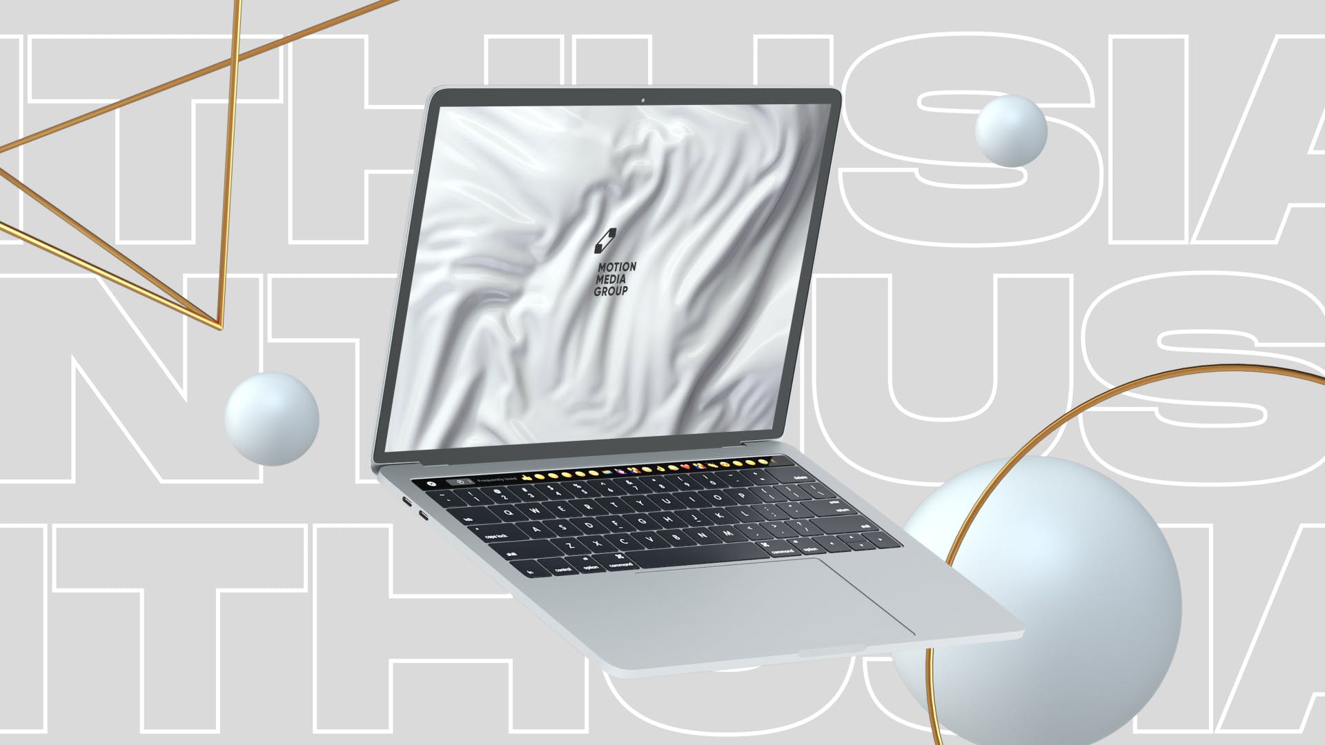 优雅时尚风格3D立体风格笔记本电脑屏幕预览素材库精选样机 10 Light Laptop Mockups插图(1)