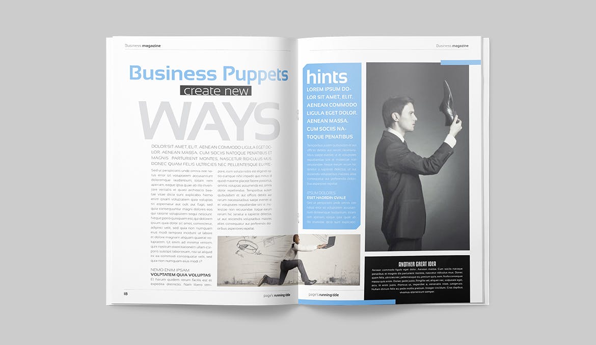 商务/金融/人物16设计网精选杂志排版设计模板 Magazine Template插图(9)