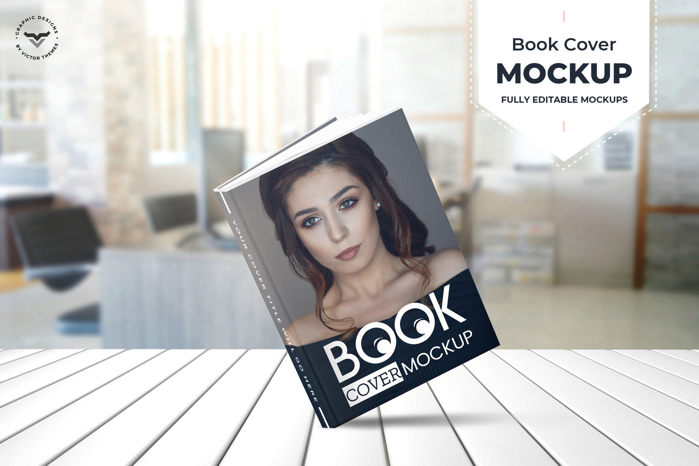 精装图书书套外观设计效果图样机16设计网精选 Book Cover Mockups插图