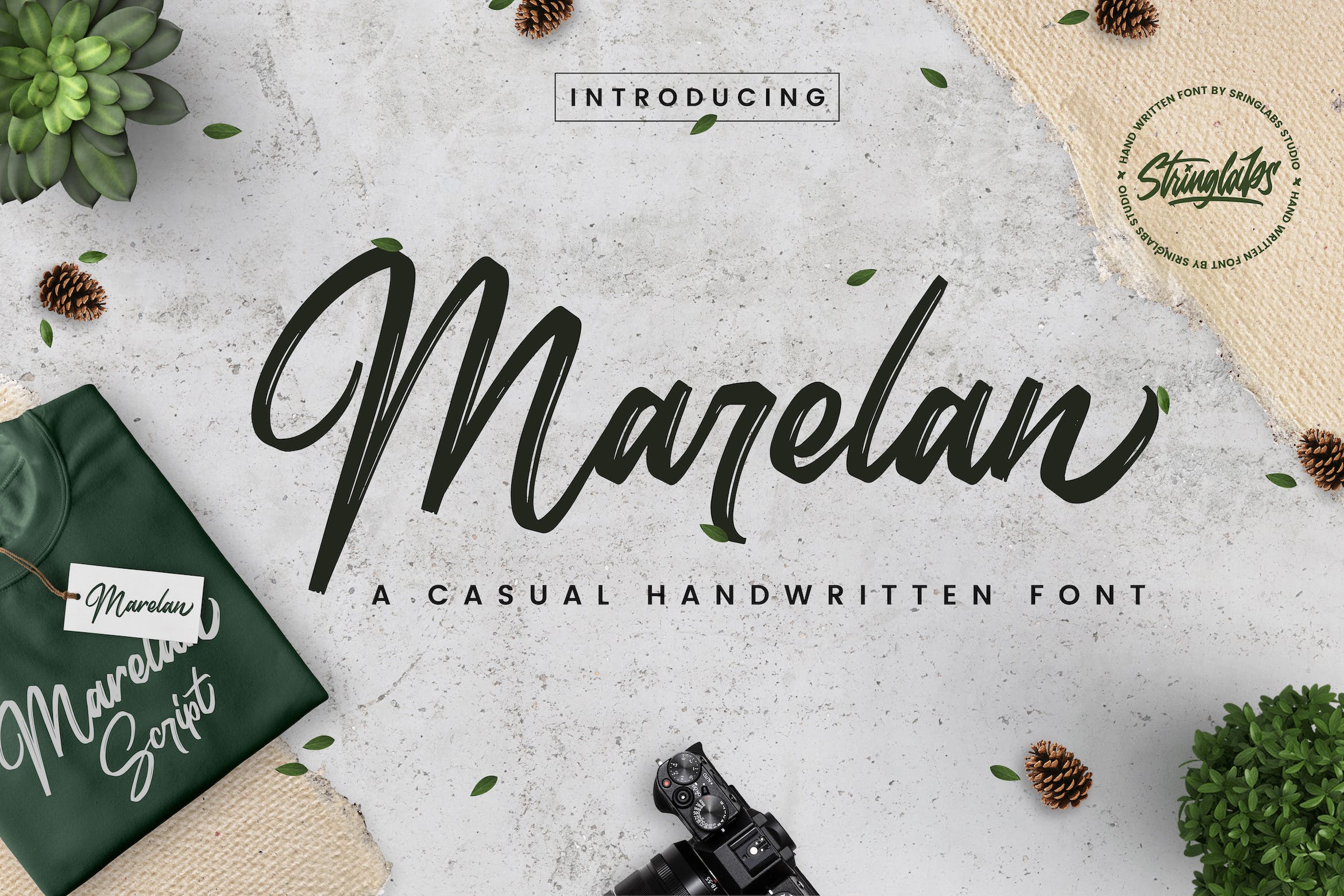 休闲自然风格英文手写字体16设计素材网精选 Marelan – Casual Handwritten Font插图