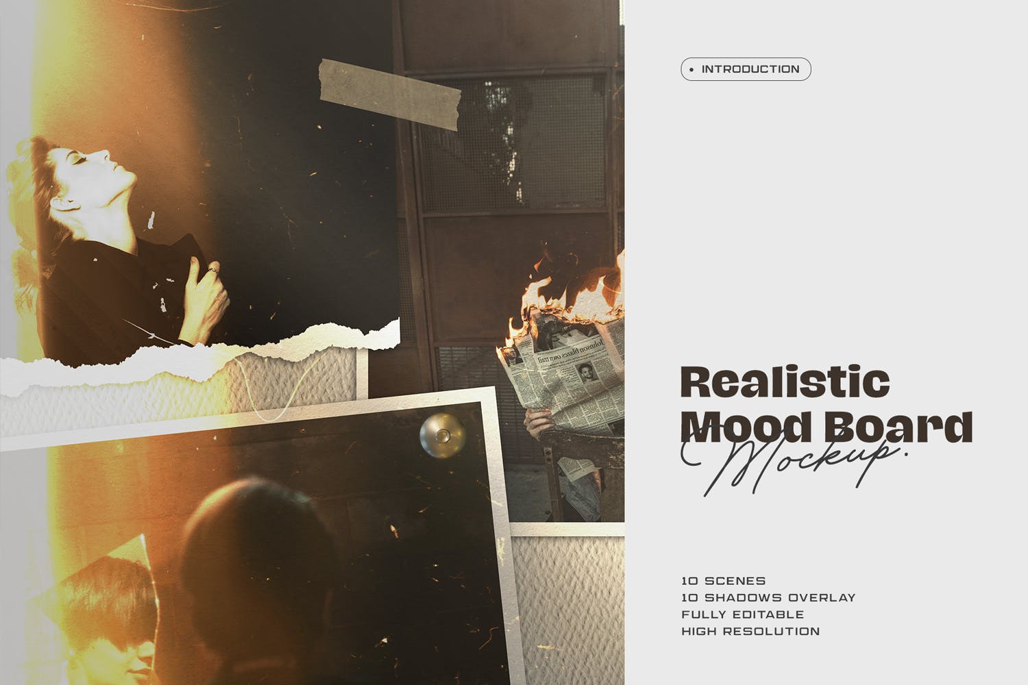 企业文化情绪板照片墙样机16设计网精选模板 Moodboard Mockup Kit插图