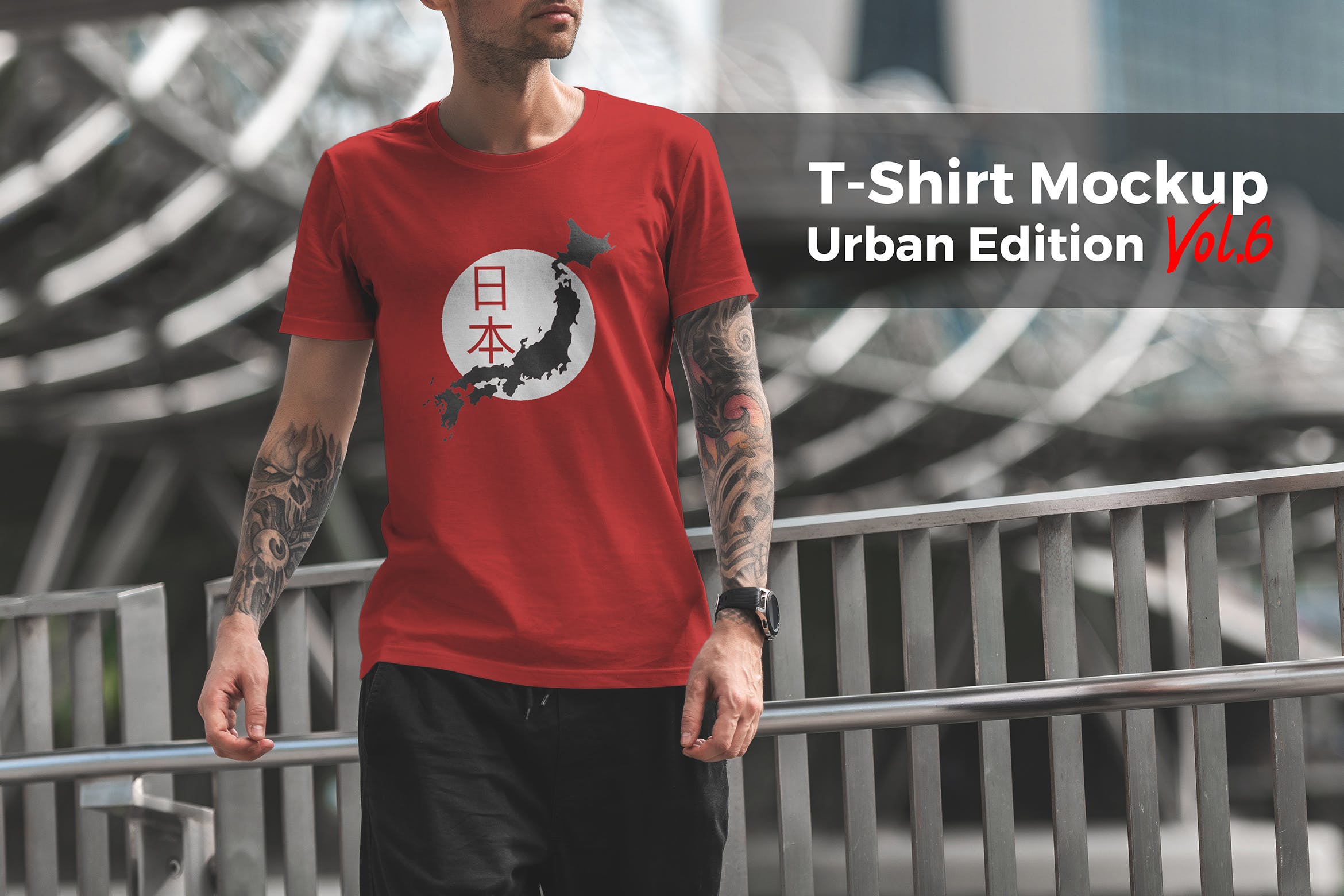 城市系列-印花T恤产品展示样机素材中国精选模板v6 T-Shirt Mockup Urban Edition Vol. 6插图