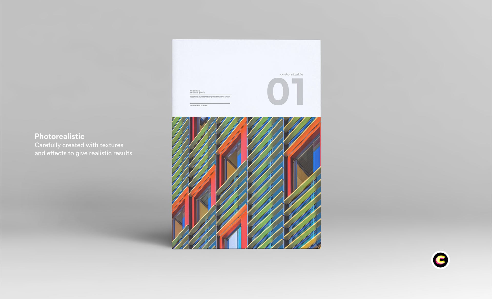 企业画册封面&版式设计效果图样机16设计网精选 Brochure Mock Up插图(3)