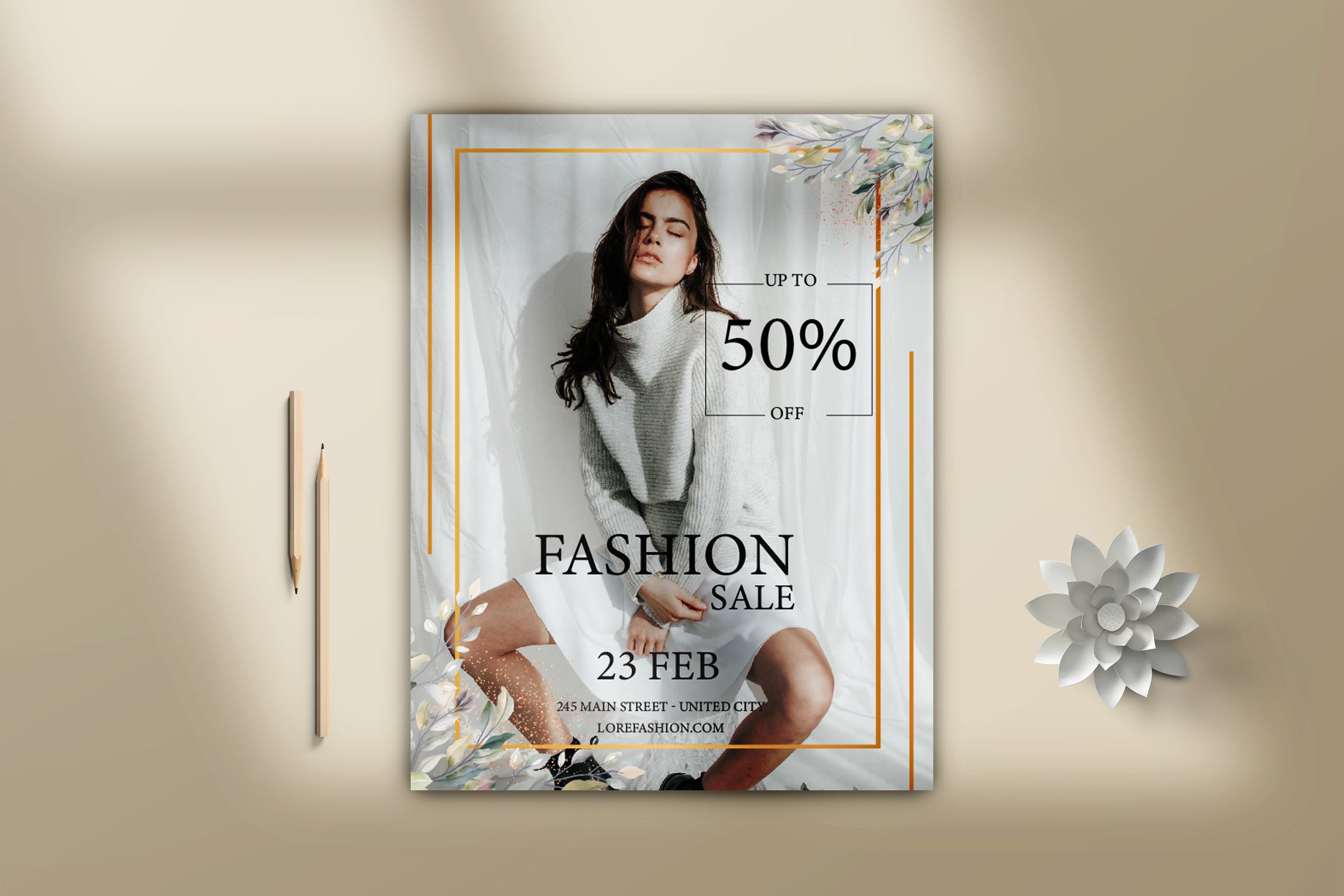 时装店促销宣传单设计模板 Fashion Flyer 20插图
