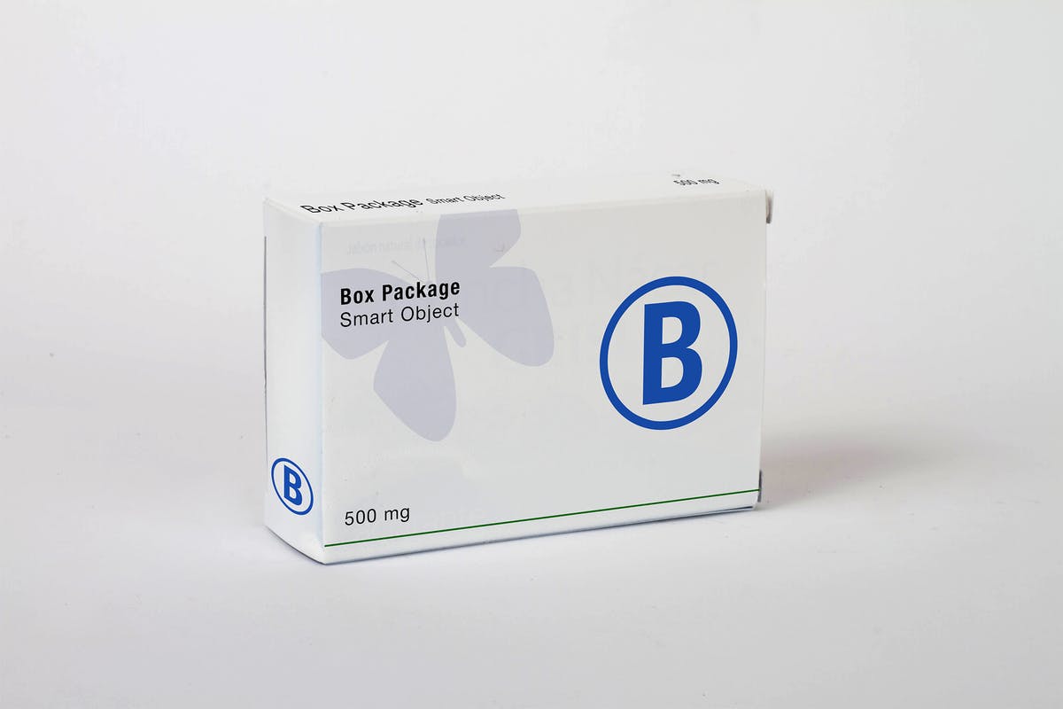 药品纸盒包装外观设计素材库精选模板 Box Package Mock Up插图