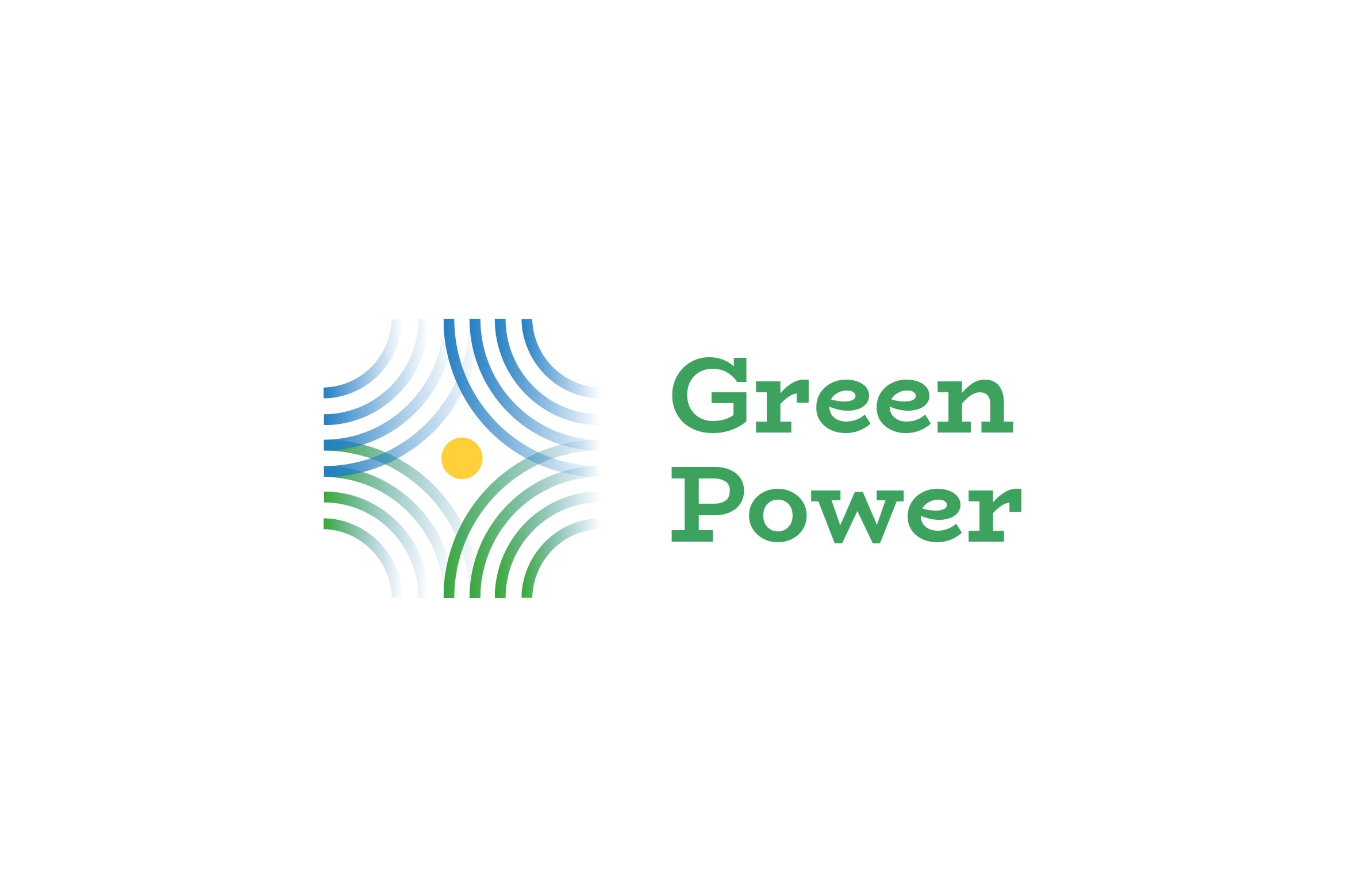 绿色能源&新能源品牌Logo设计16设计网精选模板 Green Power Logo插图