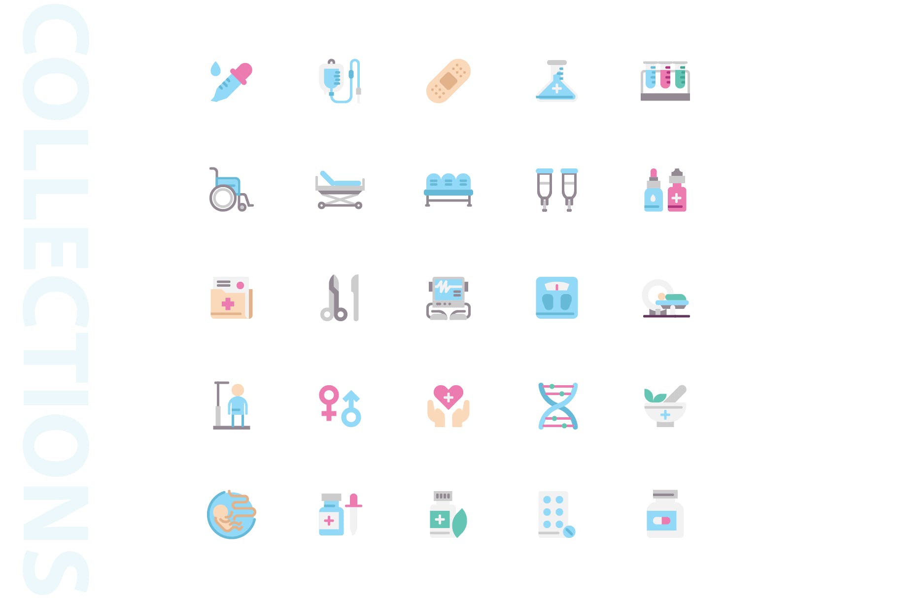 25枚医疗药物主题扁平设计风格矢量非凡图库精选图标v2 Medical Flat Icons插图(3)