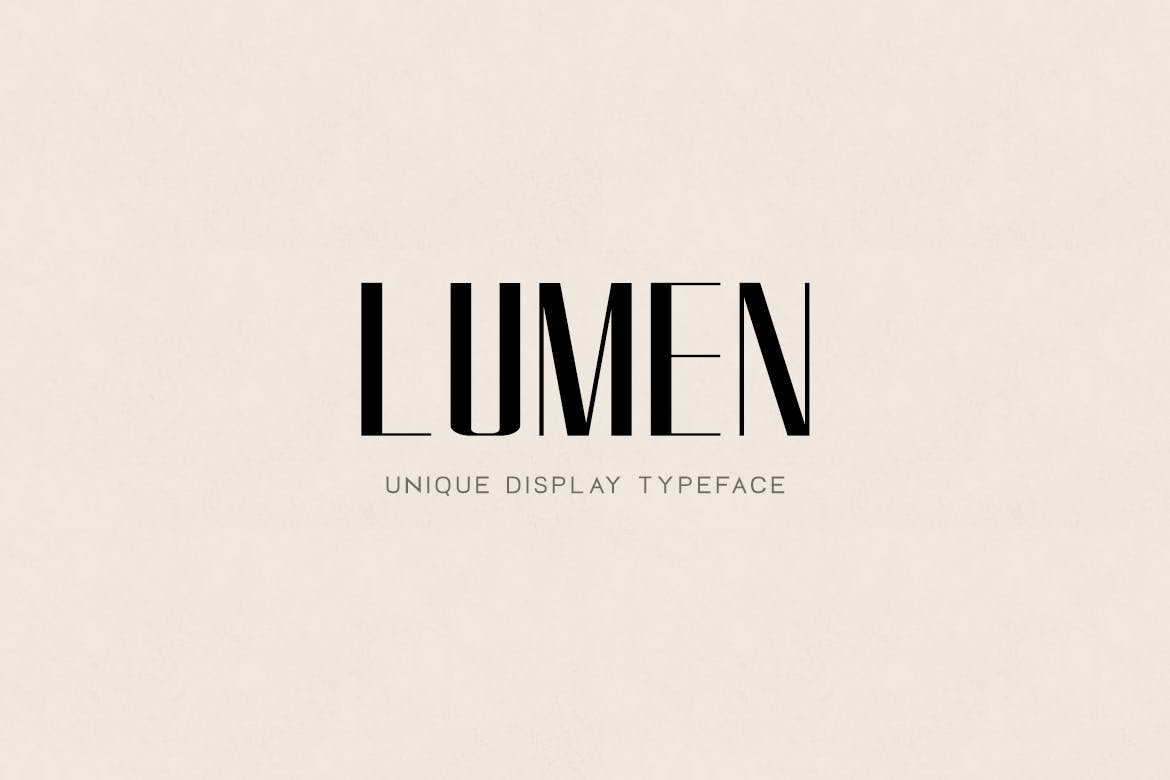 独特品牌VI视觉设计英文无衬线字体素材库精选v7 LUMEN – Unique Display / Headline / Logo Typeface插图