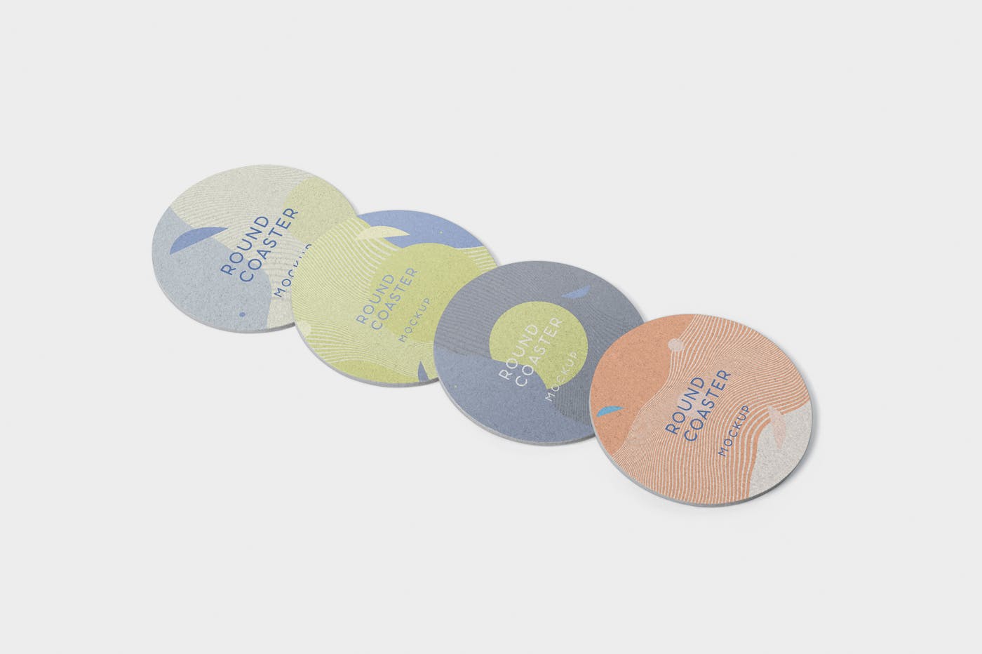 圆形杯垫图案设计效果图素材中国精选 Round Coaster Mock-Up – Medium Size插图(2)