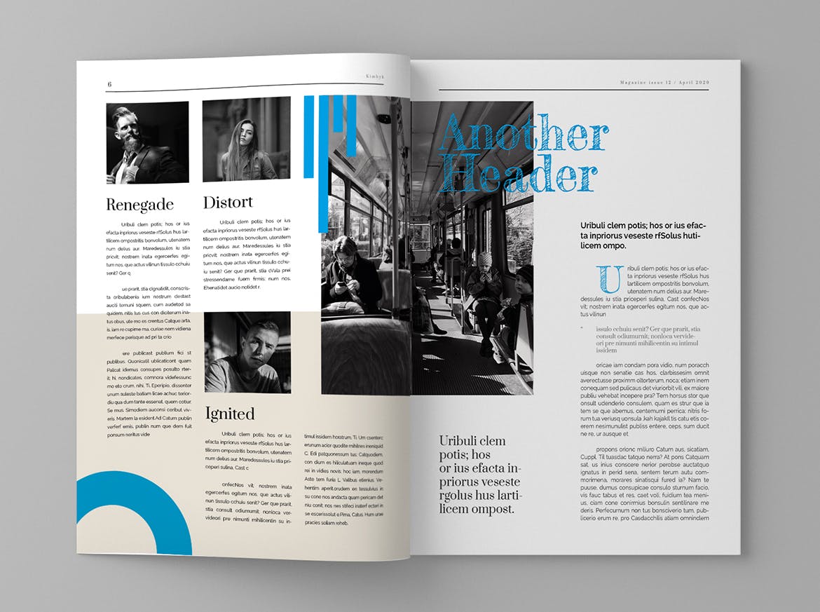 人物专访16设计网精选杂志排版设计模板 Sergeyi – Magazine Template插图(4)