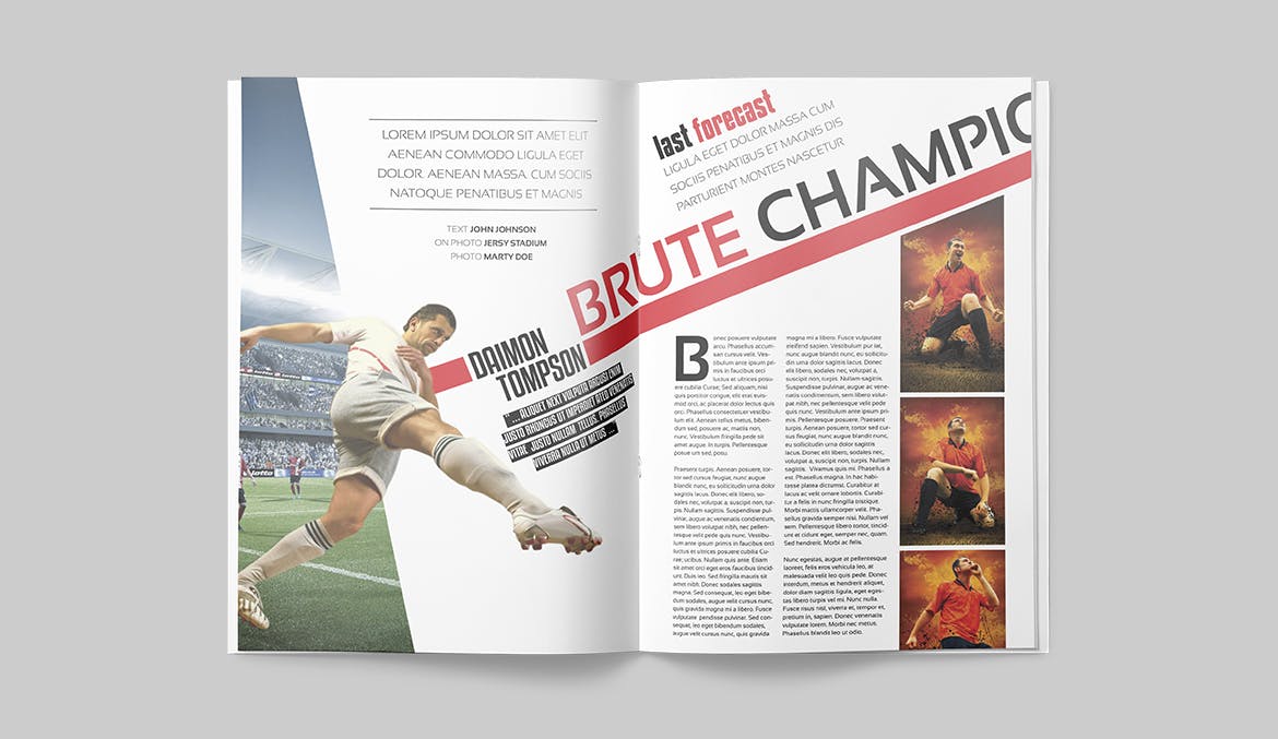 NBA篮球赛事普贤居精选杂志版式设计模板 Magazine Template插图(9)