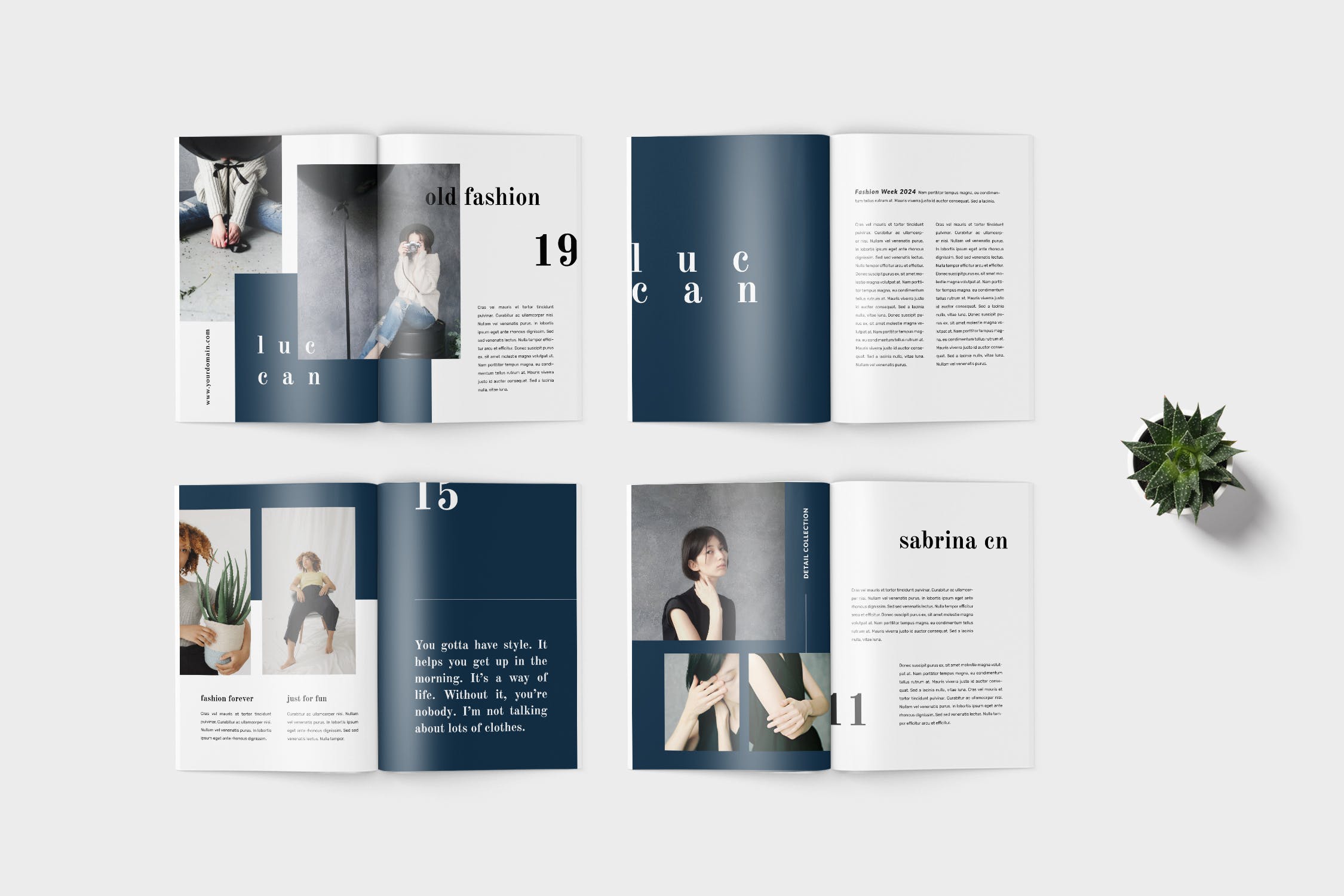 高端女性服装品牌产品普贤居精选目录设计模板 Luccan Fashion Lookbook Catalogue插图(3)