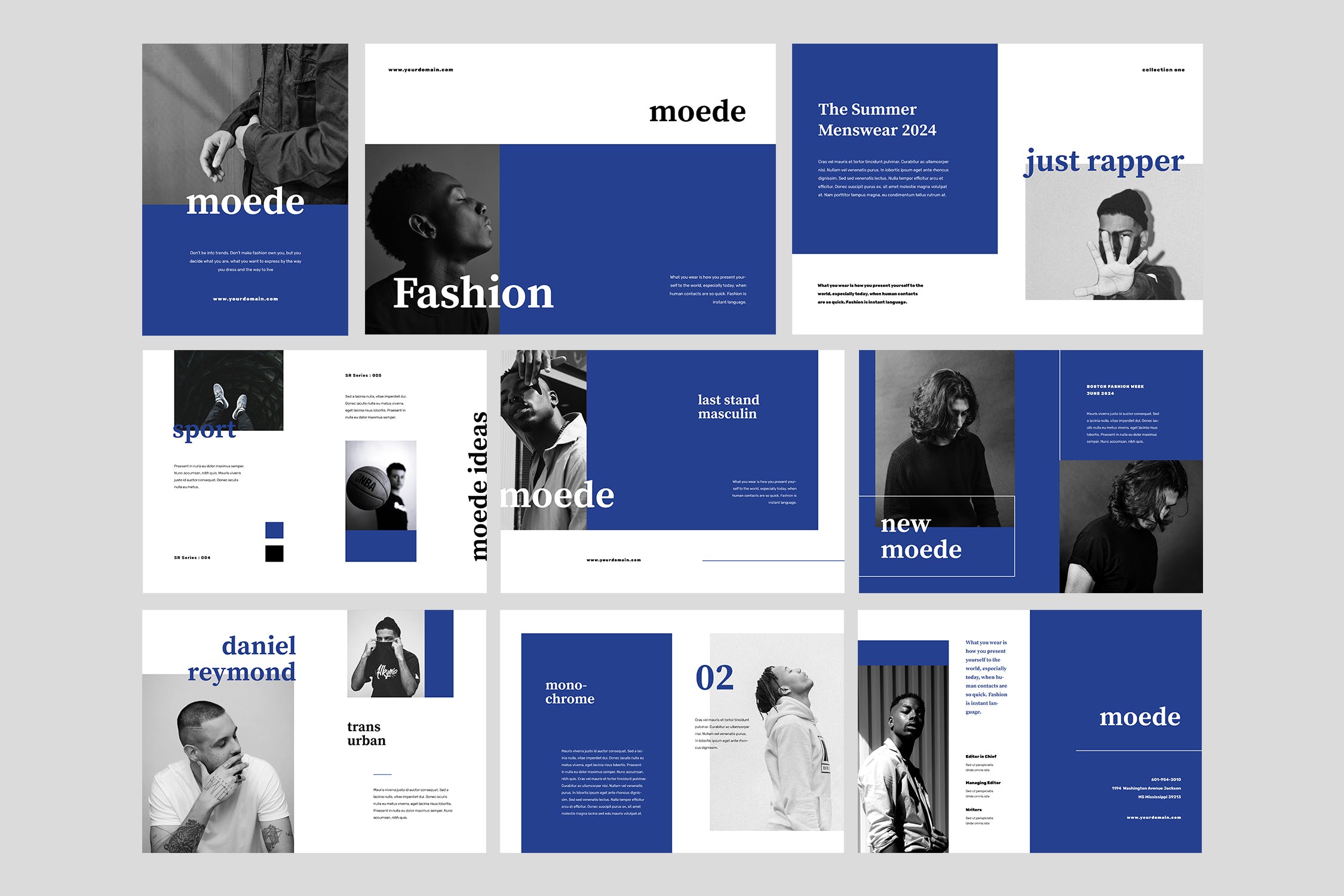 高端时尚服装品牌产品素材库精选目录设计模板 Moede Fashion Lookbook Catalogue插图(4)