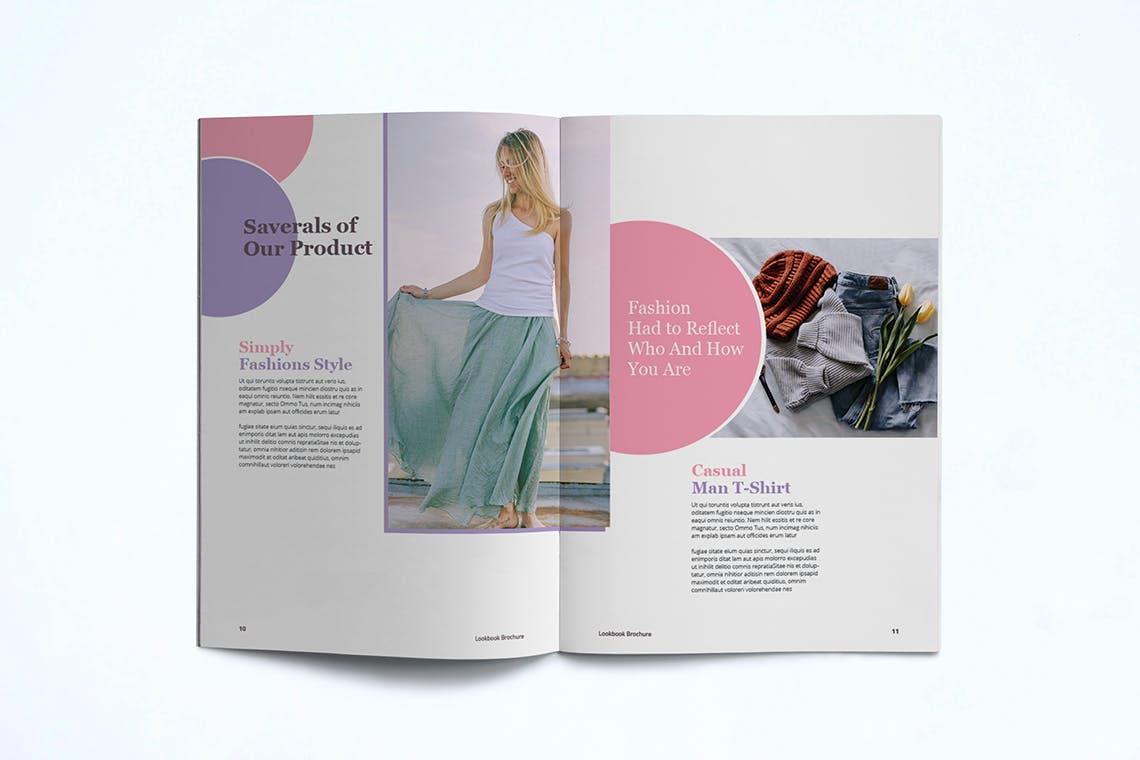 时装订货画册/新品上市产品素材库精选目录设计模板v3 Fashion Lookbook Template插图(7)