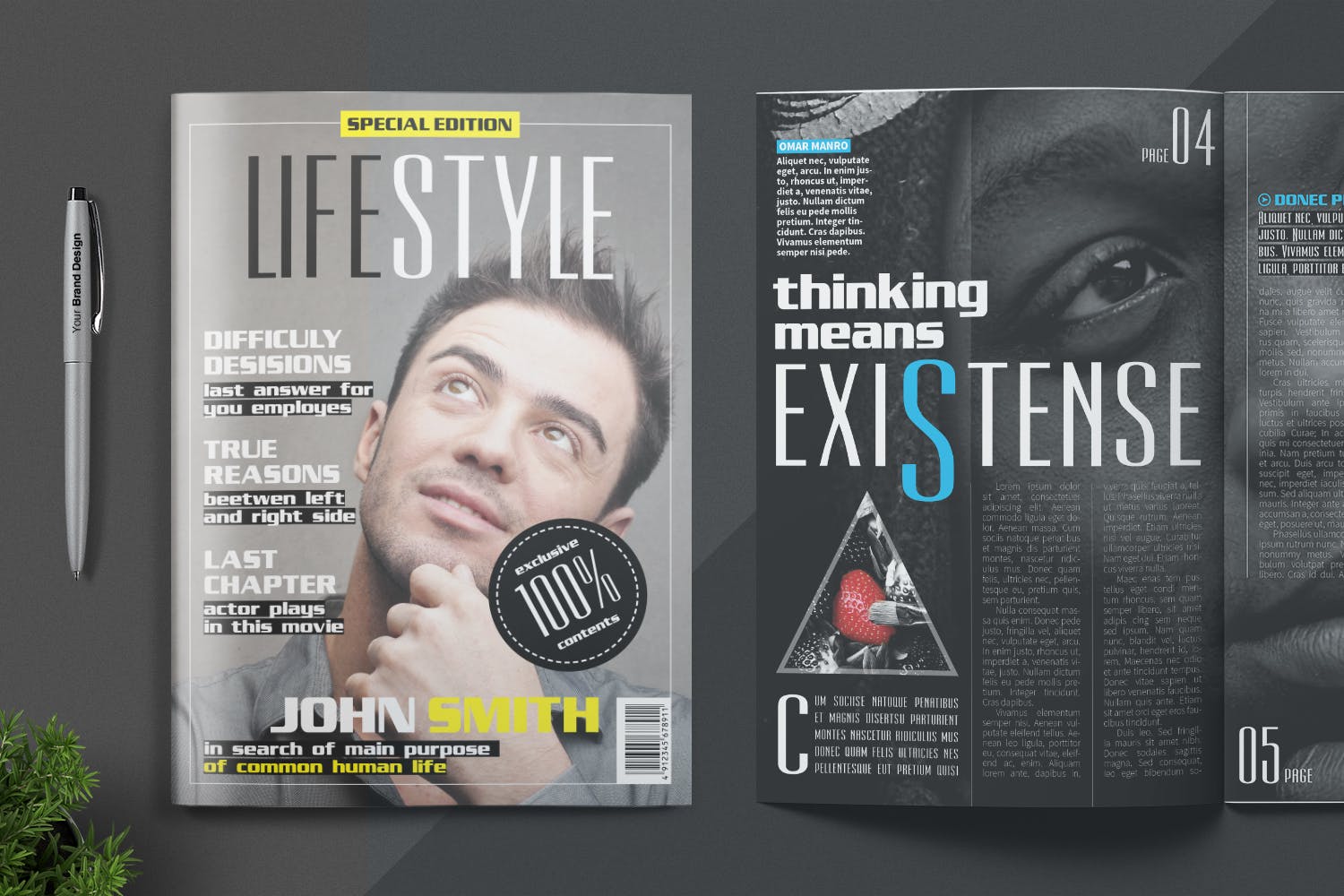 生活方式主题素材库精选杂志版式设计模板 Magazine Template插图
