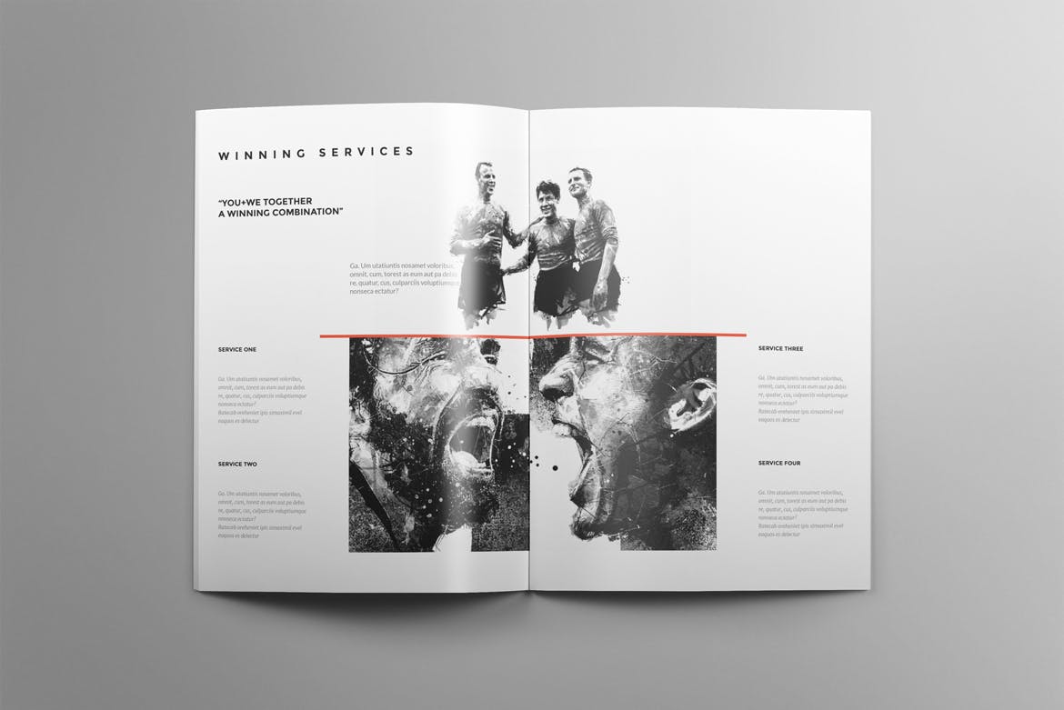 极简主义设计风格品牌/公司/商店宣传画册设计模板 Brochure插图(2)