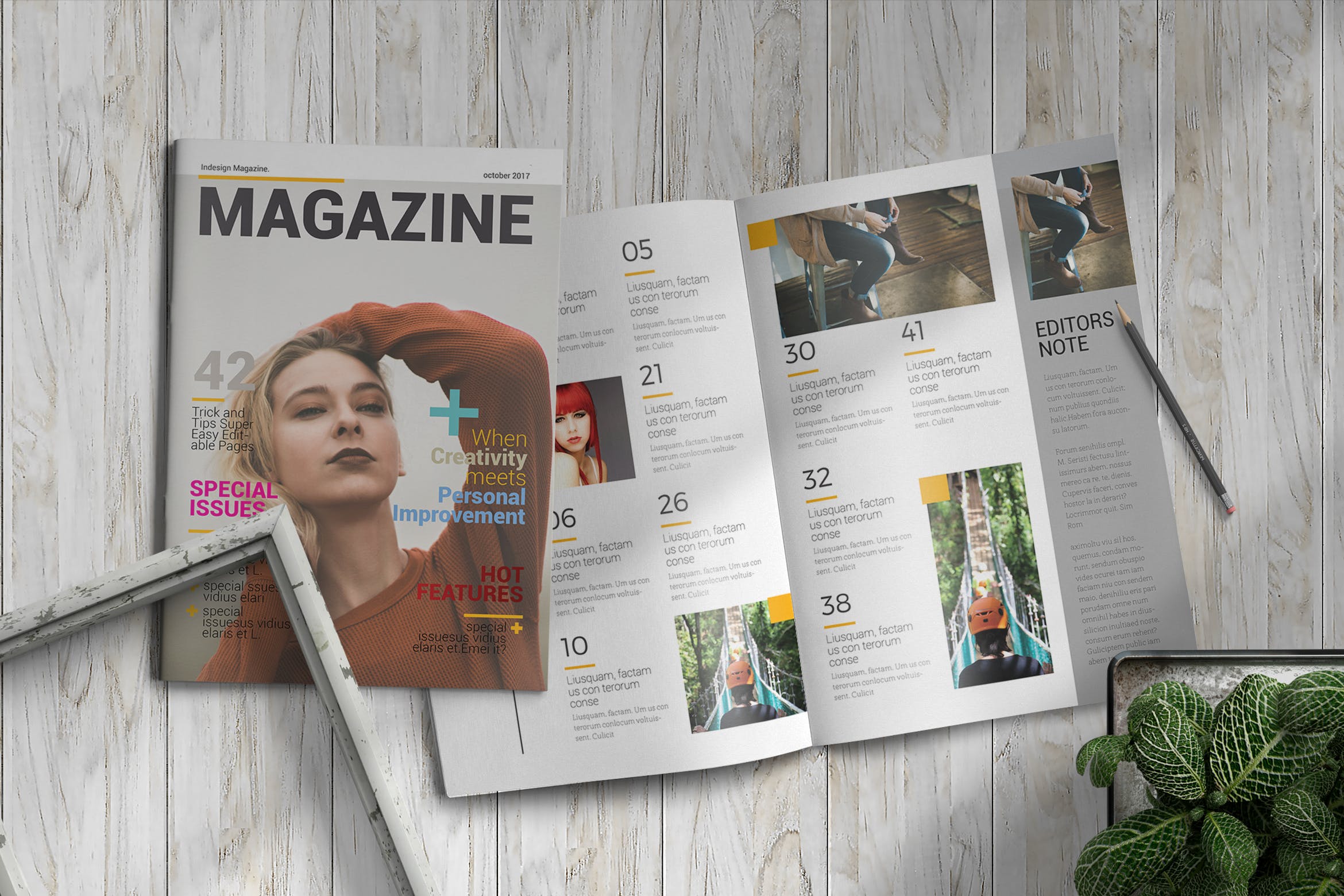 女性时尚主题16设计网精选杂志版式设计InDesign模板 InDesign Magazine Template插图