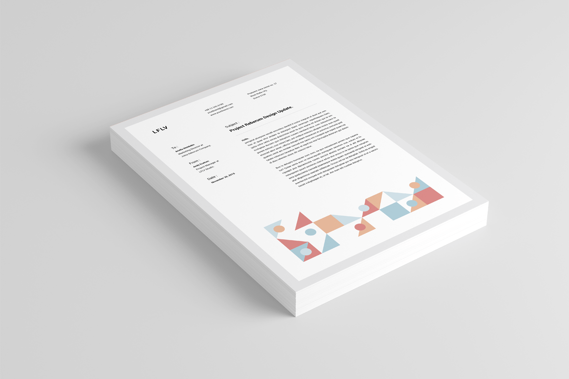 企业标准化信笺版式设计模板 Letterhead插图(1)