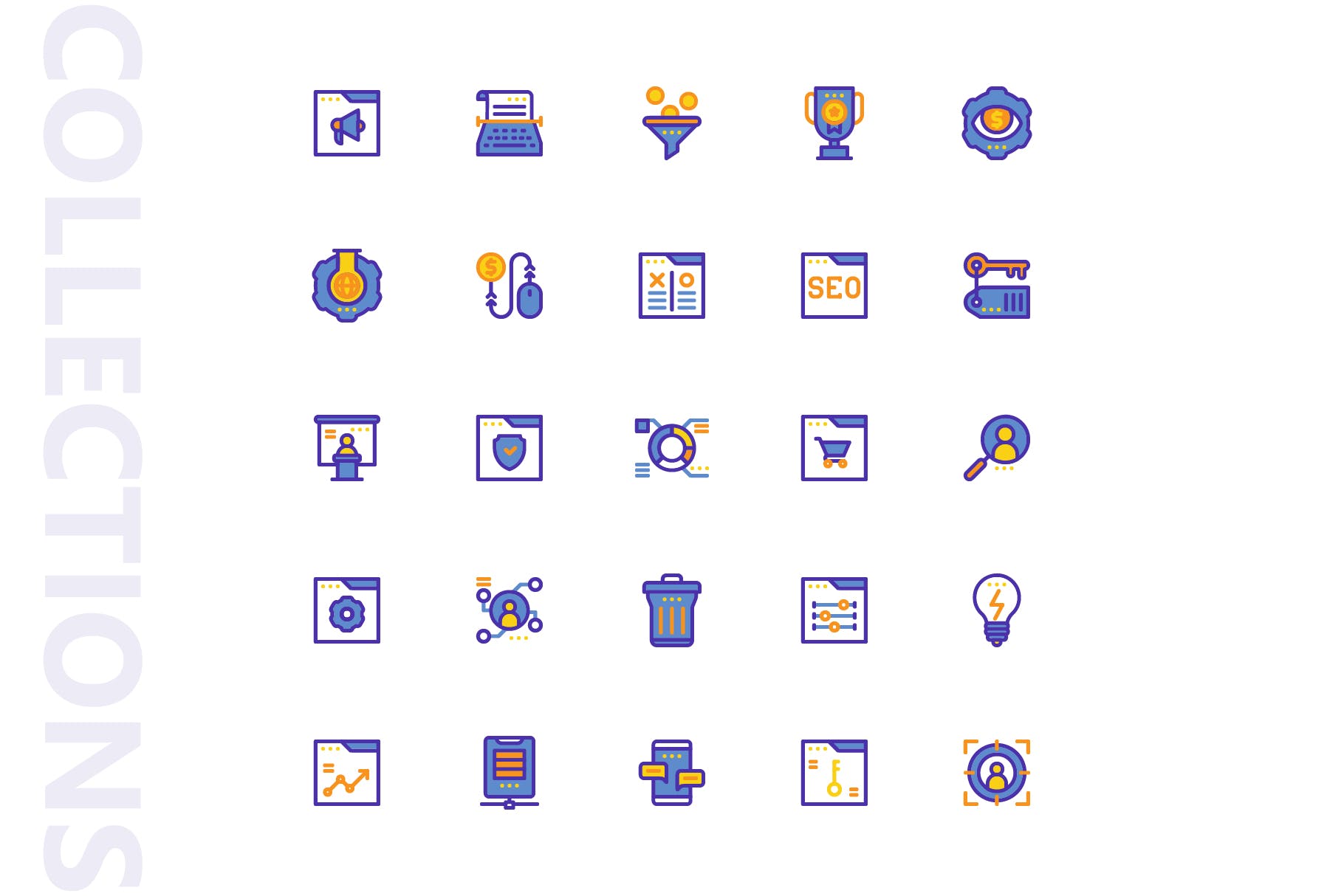 25枚SEO搜索引擎优化营销矢量填充16设计素材网精选图标v2 SEO Marketing Filled Icons插图(3)