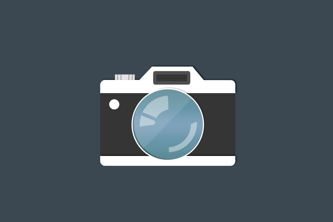 扁平设计风格相机矢量素材库精选图标 Funky Camera Icons插图(1)