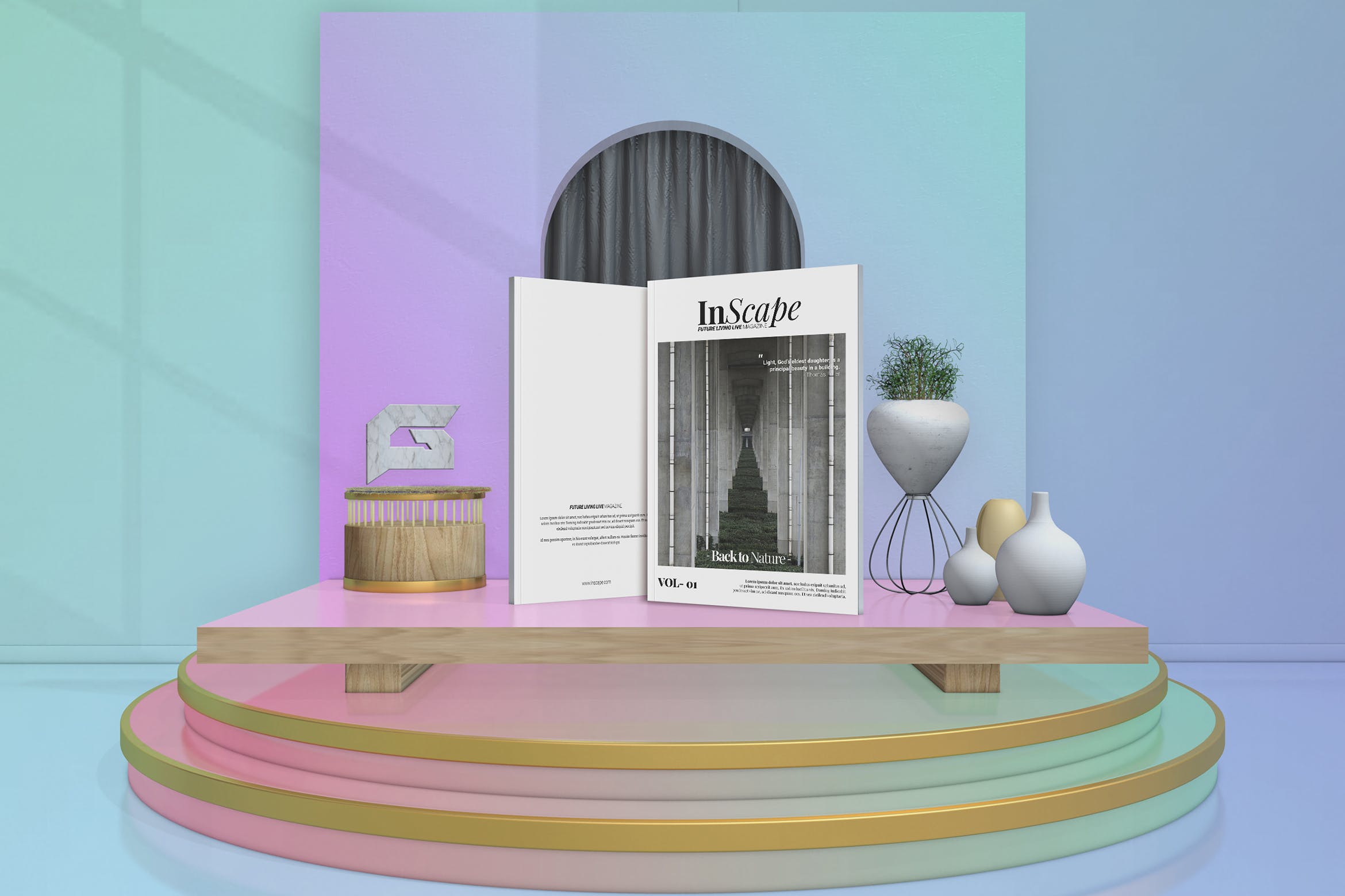 室内设计主题16设计网精选杂志排版设计模板 Inscape Interior Magazine插图