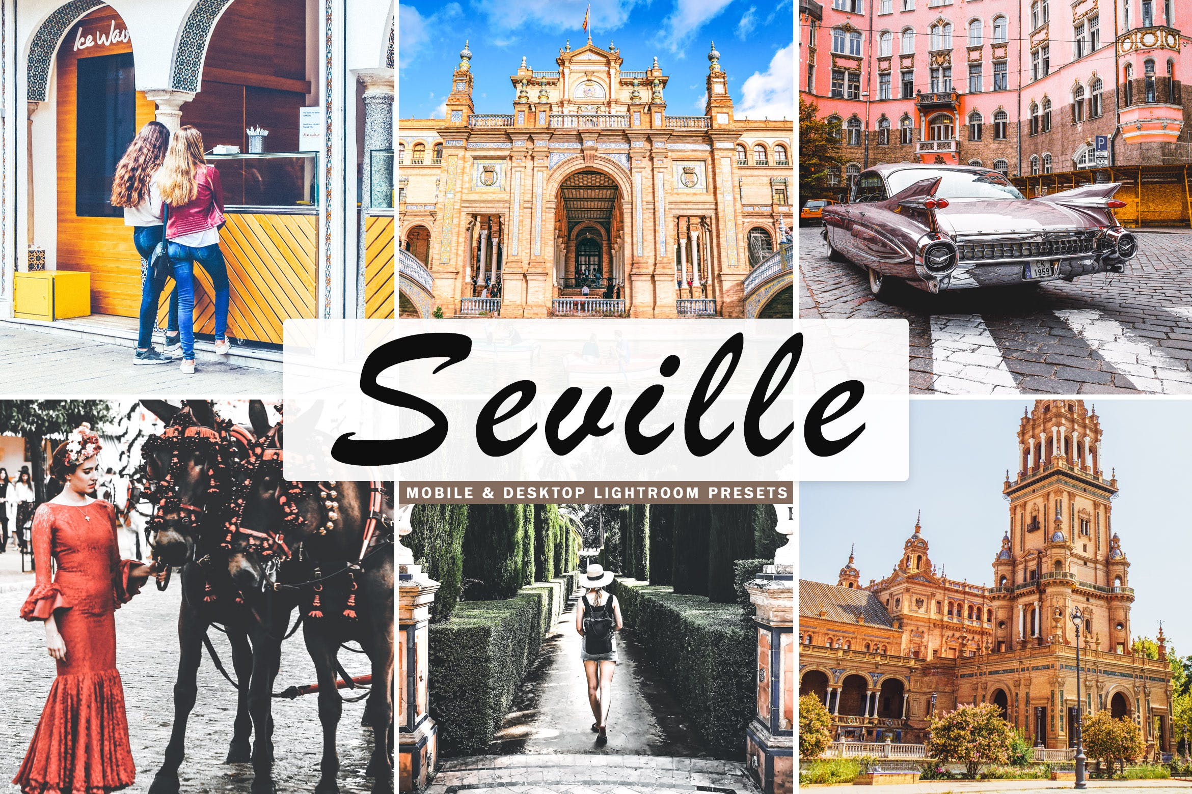 塞维利亚旅行摄影后期加工素材库精选LR预设 Seville Mobile & Desktop Lightroom Presets插图