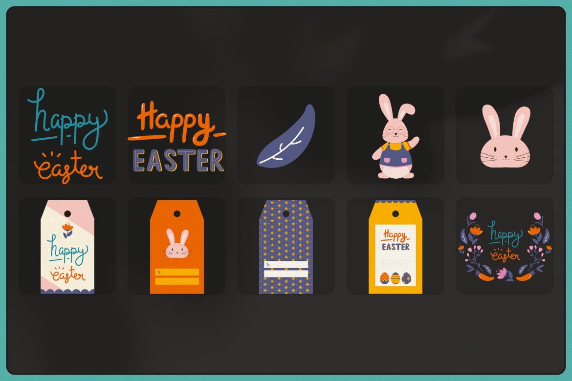 复活节节日主题元素矢量16设计网精选设计素材 Easter Vector Pack插图(2)