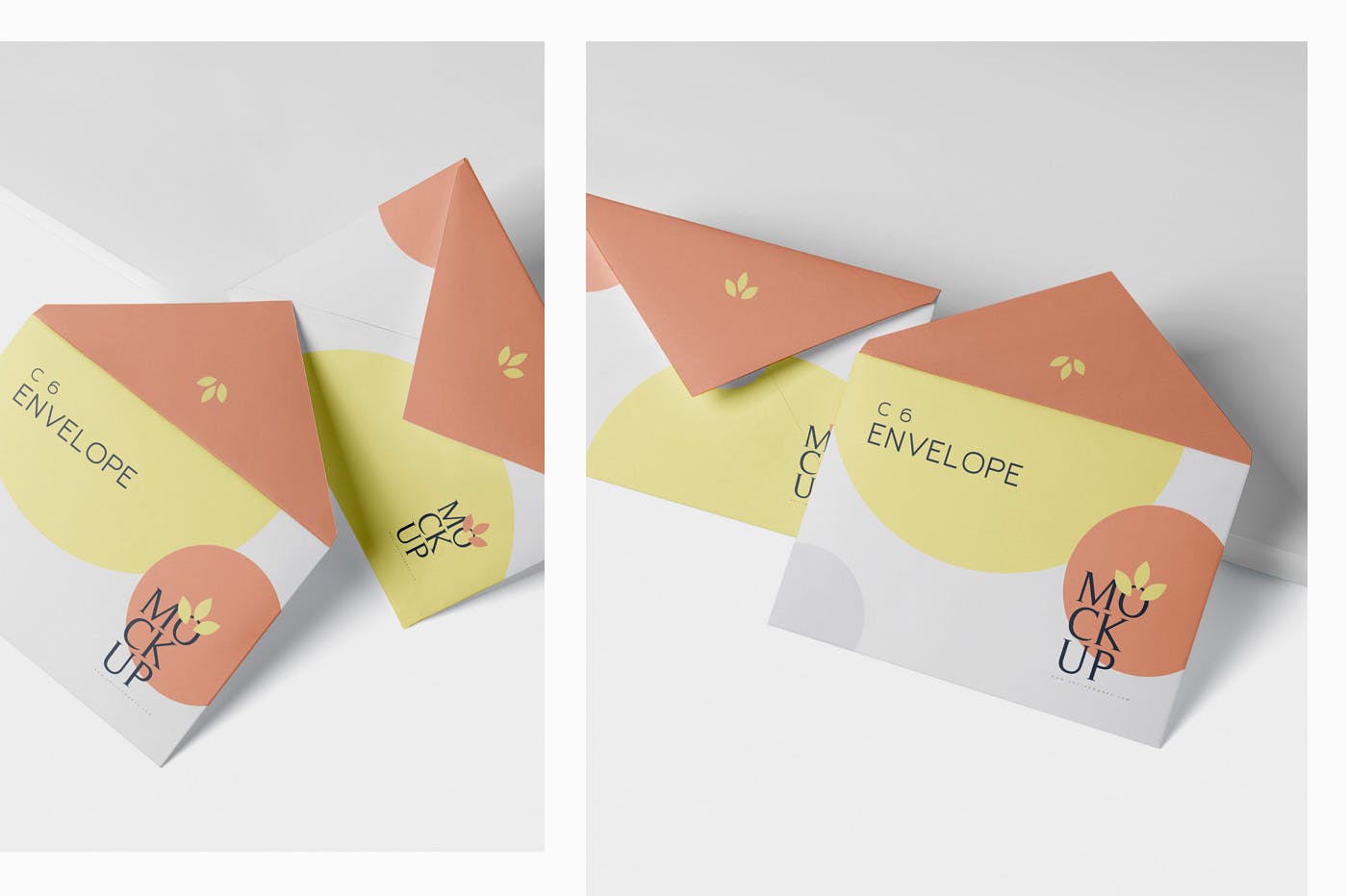 C6规格企业信封设计效果图素材中国精选 Envelope C6 Mock-Up Set插图(1)